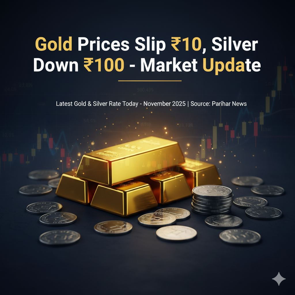 Gold Prices Fall Slightly by ₹10; Silver Also Down ₹100 in Early Saturday Trade